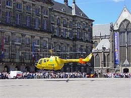 An emergency landing of a med chopper